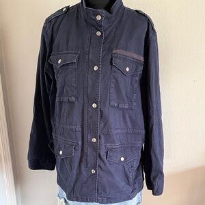 GAP Navy Utility Jacket with Snap Front